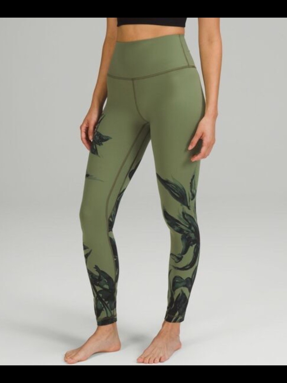 Lululemon Align High-Rise Legging 28" Botanical Bloom Green Twill Multi SZ 8 NWT